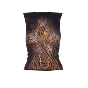 Jean Paul Gaultier Women Wood Print Top
